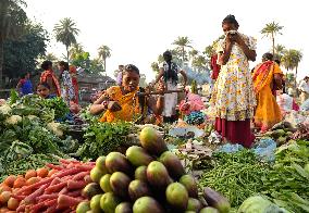 Open Air Vegetable Market In India