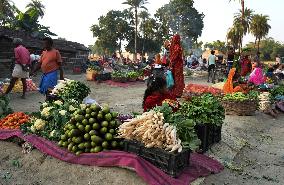 Open Air Vegetable Market In India