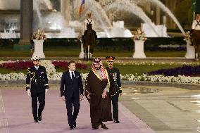 State Visit of Emmanuel Macron to The Kingdom of Saudi Arabia - Riyadh