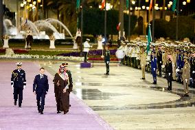 State Visit of Emmanuel Macron to The Kingdom of Saudi Arabia - Riyadh