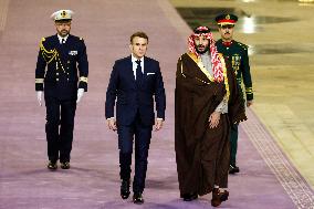 State Visit of Emmanuel Macron to The Kingdom of Saudi Arabia - Riyadh