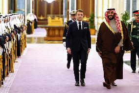 State Visit of Emmanuel Macron to The Kingdom of Saudi Arabia - Riyadh