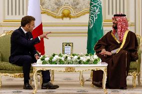 State Visit of Emmanuel Macron to The Kingdom of Saudi Arabia - Riyadh