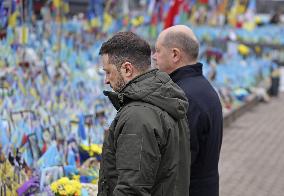 Zelenskyy and Scholz in Kyiv