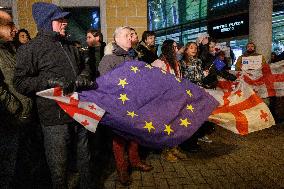 Georgians protest in Tallinna