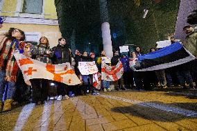 Georgians protest in Tallinna