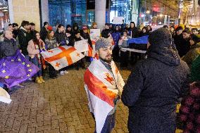 Georgians protest in Tallinna