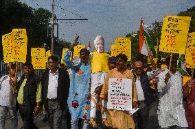 Protest In India Against Bangladesh Violence.