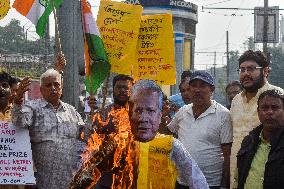 Protest In India Against Bangladesh Violence.