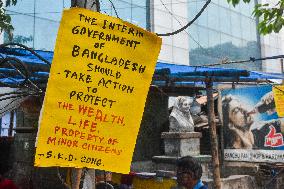 Protest In India Against Bangladesh Violence.