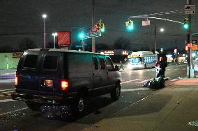 Person Struck By Van While Crossing On Metropolitan Avenue And Trotting Course Lane In Queens New York