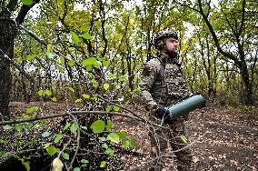 Artillery crew of Ukraines Khyzhak Patrol Police Special Unit