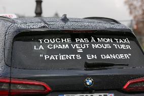 Taxi Drivers Demonstrate In Paris