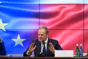 Secretary-General Of The Council Of The EU Therese Blanchet Meets Donald Tusk.