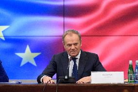 Secretary-General Of The Council Of The EU Therese Blanchet Meets Donald Tusk.