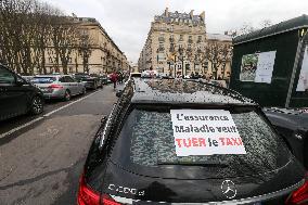 Taxi Drivers Demonstrate In Paris