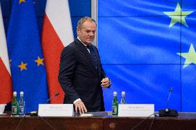 Secretary-General Of The Council Of The EU Therese Blanchet Meets Donald Tusk.