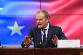 Secretary-General Of The Council Of The EU Therese Blanchet Meets Donald Tusk.