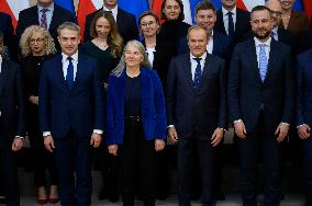 Secretary-General Of The Council Of The EU Therese Blanchet Meets Donald Tusk.