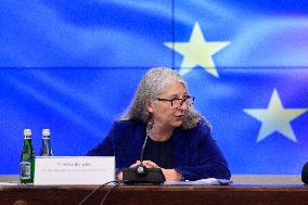 Secretary-General Of The Council Of The EU Therese Blanchet Meets Donald Tusk.