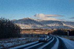 Roads And Scenery In Northern Iceland