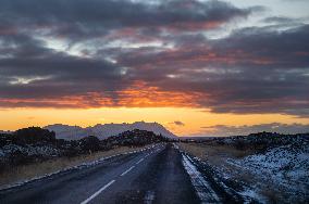 Roads And Scenery In Northern Iceland