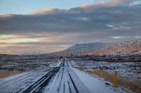 Roads And Scenery In Northern Iceland