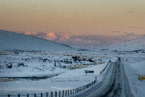 Roads And Scenery In Northern Iceland