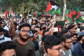 Dhaka Protest Against Attack On Bangladesh Assistant High Commission In India.