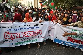 Dhaka Protest Against Attack On Bangladesh Assistant High Commission In India.