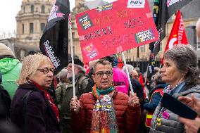 Demonstration For The Pension - Paris