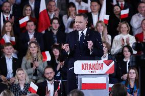 Announcement Of Karol Nawrocki As A Candidate In The Presidential Elections In Krakow