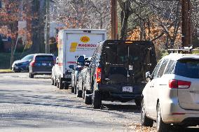 Secret Service Units Deployed Outside Of Treasury Secretary Janet Yellen's Home After Police Shot At Car Theives Last Night In A