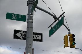 Two Men Stabbed During An Attempted Robbery Of A Vehicle At A Shell Gas Station In The Sunset Park Section Of Brooklyn New York