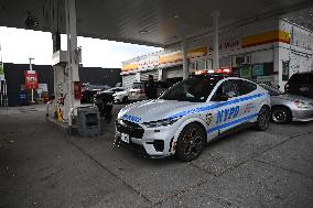 Two Men Stabbed During An Attempted Robbery Of A Vehicle At A Shell Gas Station In The Sunset Park Section Of Brooklyn New York