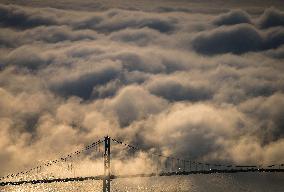 Fog Shrouds The Downtown Skyline - Vancouver