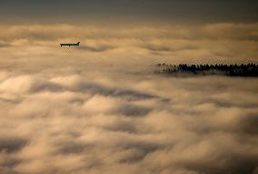 Fog Shrouds The Downtown Skyline - Vancouver