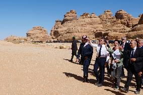 President Macron Visit To Al-Hijr Archaeological Site - Saudi Arabia