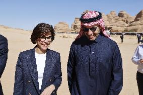 President Macron Visit To Al-Hijr Archaeological Site - Saudi Arabia