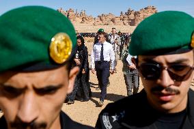 President Macron Visit To Al-Hijr Archaeological Site - Saudi Arabia