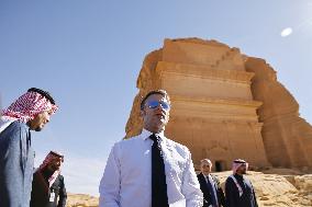 President Macron Visit To Al-Hijr Archaeological Site - Saudi Arabia