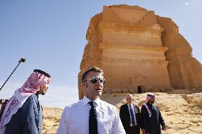 President Macron Visit To Al-Hijr Archaeological Site - Saudi Arabia