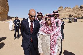 President Macron Visit To Al-Hijr Archaeological Site - Saudi Arabia