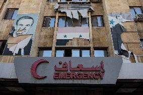 Aftermath of Russian Strike on Aleppo University hospital - Syria