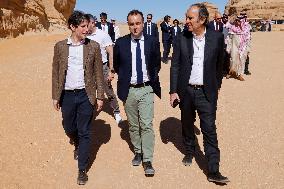 President Macron Visit To Al-Hijr Archaeological Site - Saudi Arabia