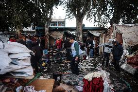 Aftermath of Israeli Airstrike in Gaza, Palestine