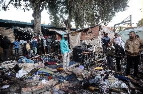 Aftermath of Israeli Airstrike in Gaza, Palestine