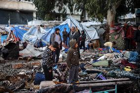 Aftermath of Israeli Airstrike in Gaza, Palestine