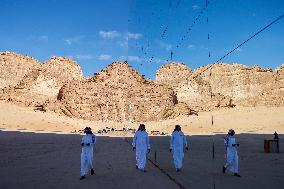 President Macron Visit To Al-Hijr Archaeological Site - Saudi Arabia