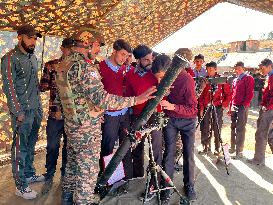 Indian Army Officials Display Weapons